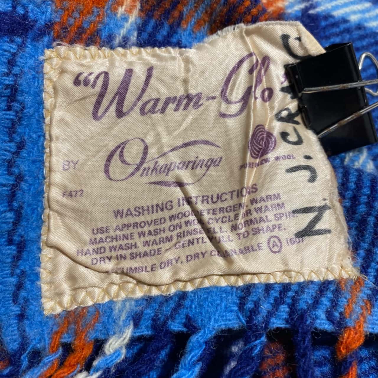 Onkaparinga Pure New Wool Multicoloured Blanket/Picnic Rug (90x105cm)