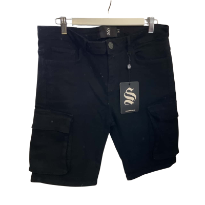 Sinnersatire  Mens  Size 32 Cargo Shorts Black  