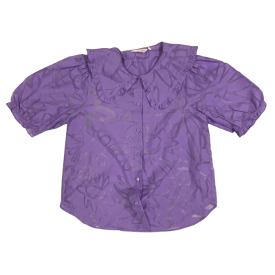 Gorman, Women’s Size 6, Purple, Opaque Pattern Blouse