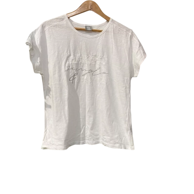 Rabe  Womens  Size 16 Short Sleeve Top White 