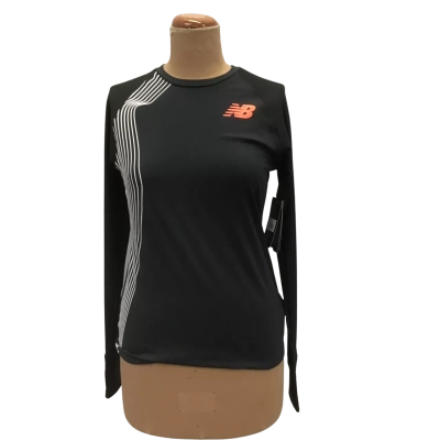 BRAND NEW New Balance Elite Mobi Long Sleeve Top Size S Black  