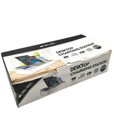 New In Damaged Box Nu-Tec Desktop Charging Station  (mixed elec)