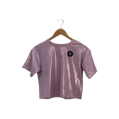 Converse Kids Size M 10-12yrs Tops & T-shirts Pink Metallic