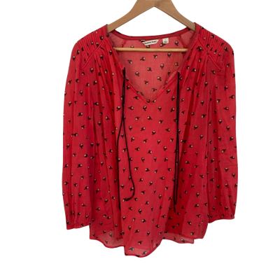 Country Road Womens  Size L Long Sleeve Top Red 