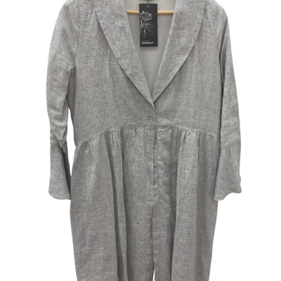  Womens  Size 6 Open Jacket Checked / Grey long sleeve 