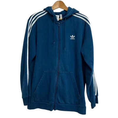 Adidas Mens Size L Blue Hoodie