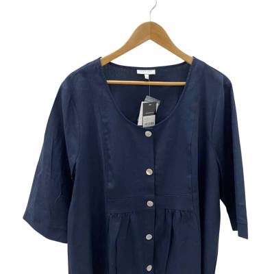 Grace Hill Womens  Size 18 3/4 Sleeve Top Navy Blue 