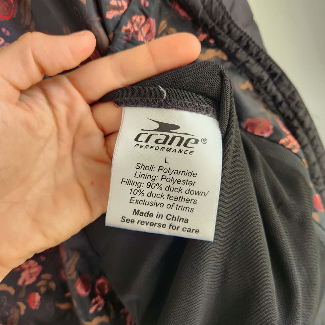 NWOT Crane Performance Jacket Duck Down and Feathers Size L 12(s)
