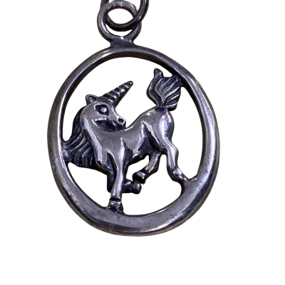  Womens Stirling silver unicorn Pendant 2.5x3cm