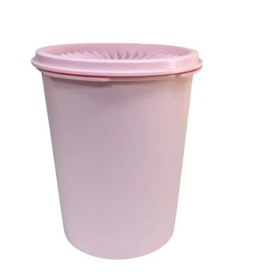 Vintage Musk Pink Round Container Approx 12.5 x 16cm