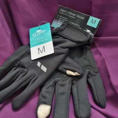 Crane Unisex Black  / Grey Gloves