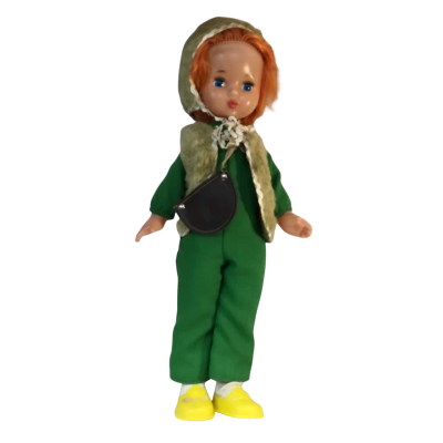 Vintage 1950’s  Doll Fully Original Rare Yellow Shoes Approx  47 x 21cm