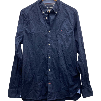 Tommy Hilfiger Size L SLIM FIT Long Sleeve/Midi Dress Navy Blue 