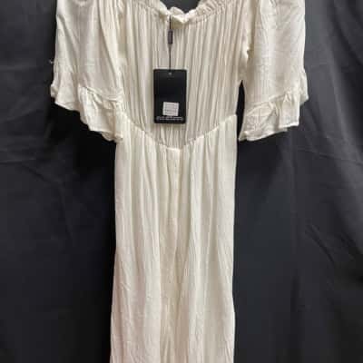 Missguided Womens White Jumpsuit Size 8 