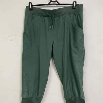 Lorna Jane Womens  Size L Straight Leg Pants Olive 
