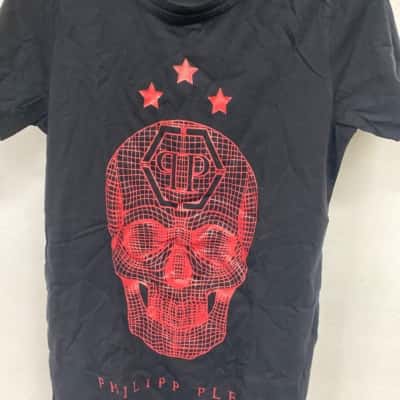 Philipp Plein Womens  Size S T-shirts Black  