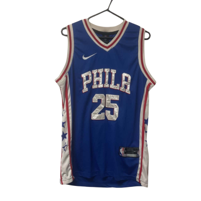 Mens NBA Size XL Phila Simmons Blue / Red / White Sports Jersey 