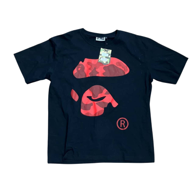 BNWT A Bathing Ape camo-ape Face Shirt Size L
