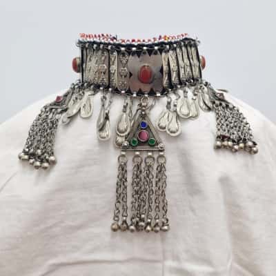 Wonderful Ladies Belly Dancer Kuchi Choker Necklace, Fashion Costume Jewellery