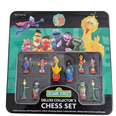 Sesame Street Deluxe Collector’s Chess Set – 35th Anniversary. Good Condition. 