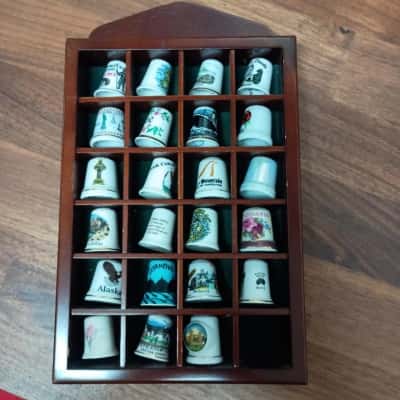 Thimble Display Cabinet w/thimbles