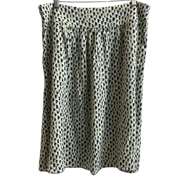 Brand New David Jones Womens  Size 16 Scattered Leaf Skirt Black  / Green 