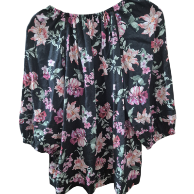 Just Jeans Womens  Size 10 3/4 Sleeve Top Floral 