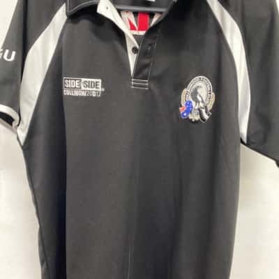 Collingwood AFL Mens  Size S Polo Shirt Black  / White gurnsey 