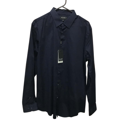 Blaq Mens  Size 41, 98% Cotton Navy Long Sleeve Shirt