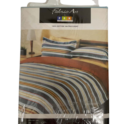 Blue Double Bed Set by Fabric Art