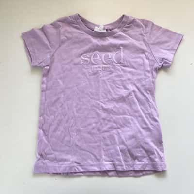 Seed Heritage Kids Purple Short SLeeve T-shirt Top Size 5