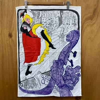 Jane Avril: Henri de Toulouse-Lautrec Cotton Tea Towel