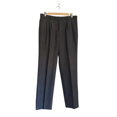  Andre Bini Mens  Size 5 (87cm) Dress Pants Grey/Small Check 