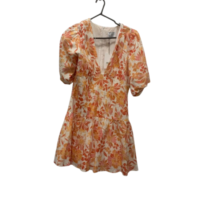 Nicola Womens Size 10 Floral Stitch Waist Dress