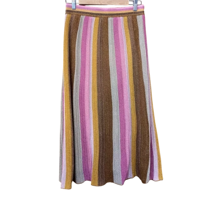 Portmans Colourful Striped Metallic Skirt Size M