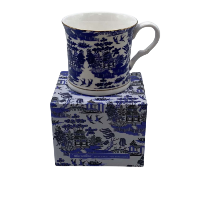 Beautiful Heritage Stoke-On-Trent Fine Bone China Cup Blue Willow MUGS