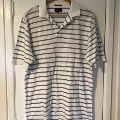 Rodd & Gunn BNWOT Polo Shirt  Size XL Black  / Striped / White 