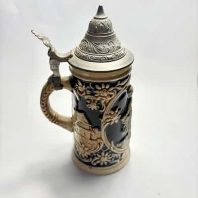 Vtg Marzi & Remy 125ml German Beer Stein with Pewter Lid #2796
