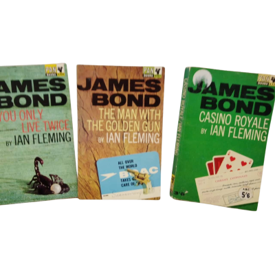3 Vintage James Bond Novels
