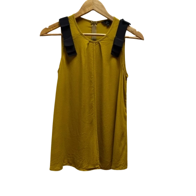 Cue Womens Size 6 Yellow Sleeveless Top