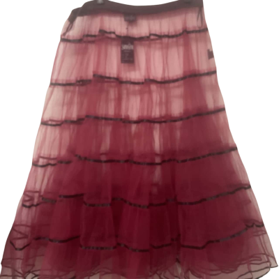  Womens  Sinister Size XL A-Line tule Maroon skirt