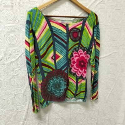 Desigual Floral Top VGUC  