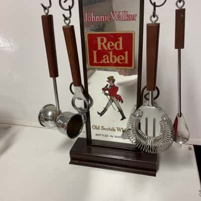 Vintage Johnnie walker red label old scotch whiskey drinks set
