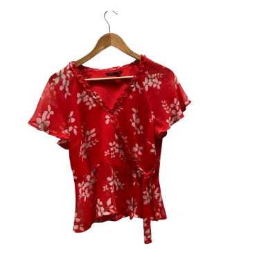 Tokito Womens Size 10 Red Floral Top