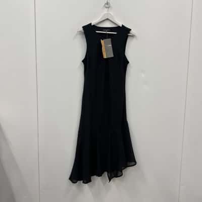 NEW - Liz Jordan Women's black Cowl neck flutter slv dress Size 10 
