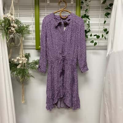 Mister Zimi Brand New with Tags Womens  Size 12 Long Sleeve Dress Purple 