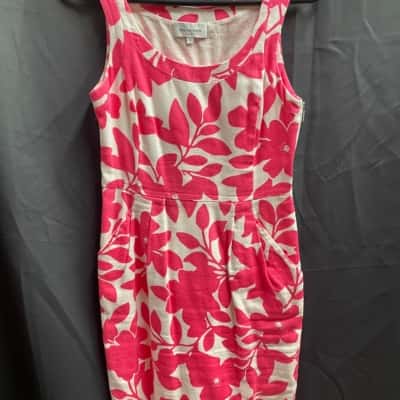 Veronika Maine Womens Size 6 Pink & White Floral Dress