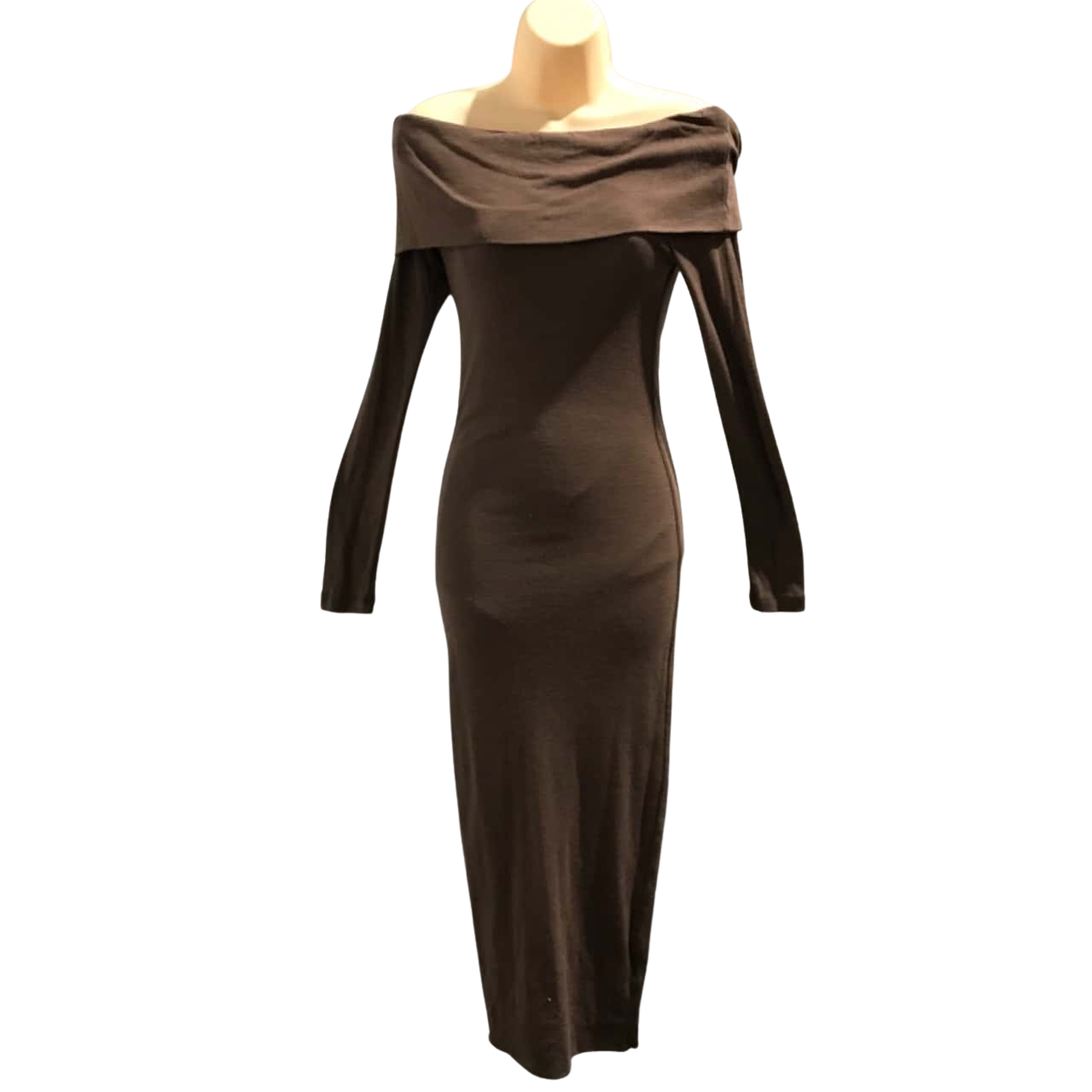 BNWT. Kookai. Womens Size 1. Long Sleeve, Midi Dress, Off The Shoulder