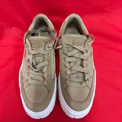 Puma Women's Mayze Stack Sneakers Oatmeal Suede Colourway Size EUR 38.5  /  UK 5.5 / US 8 