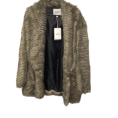 Topshop Womens  Size L Open Jacket Brown 